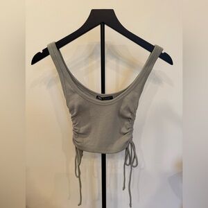 Zara Gray Cropped Tank Top